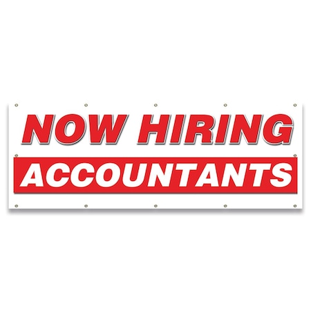 Signmission Now Hiring Accountants Banner Apply Inside Accepting Application Single Sided B-120-30192